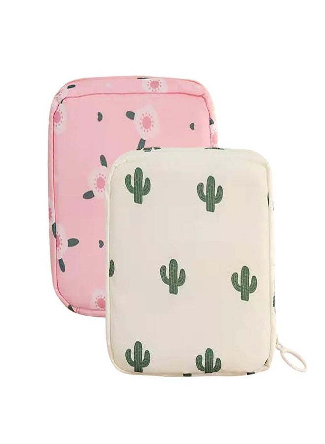 GSHLLO 2 Pcs Sanitary Napkin Storage Bag Tampon Storage Pouch Menstrual Pad Storage Pouch Sanitary Towel Holder Portable Pantyliners Bag with Zipper for Women Teen - Image 1